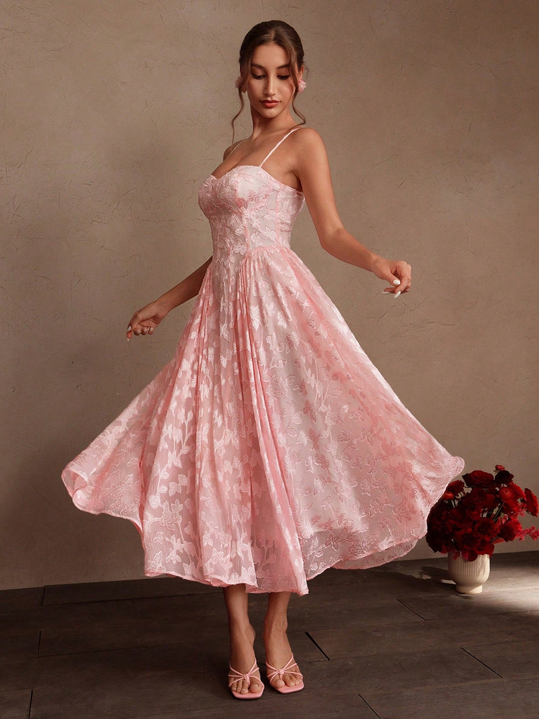 Rochie maxi SHEIN, roz