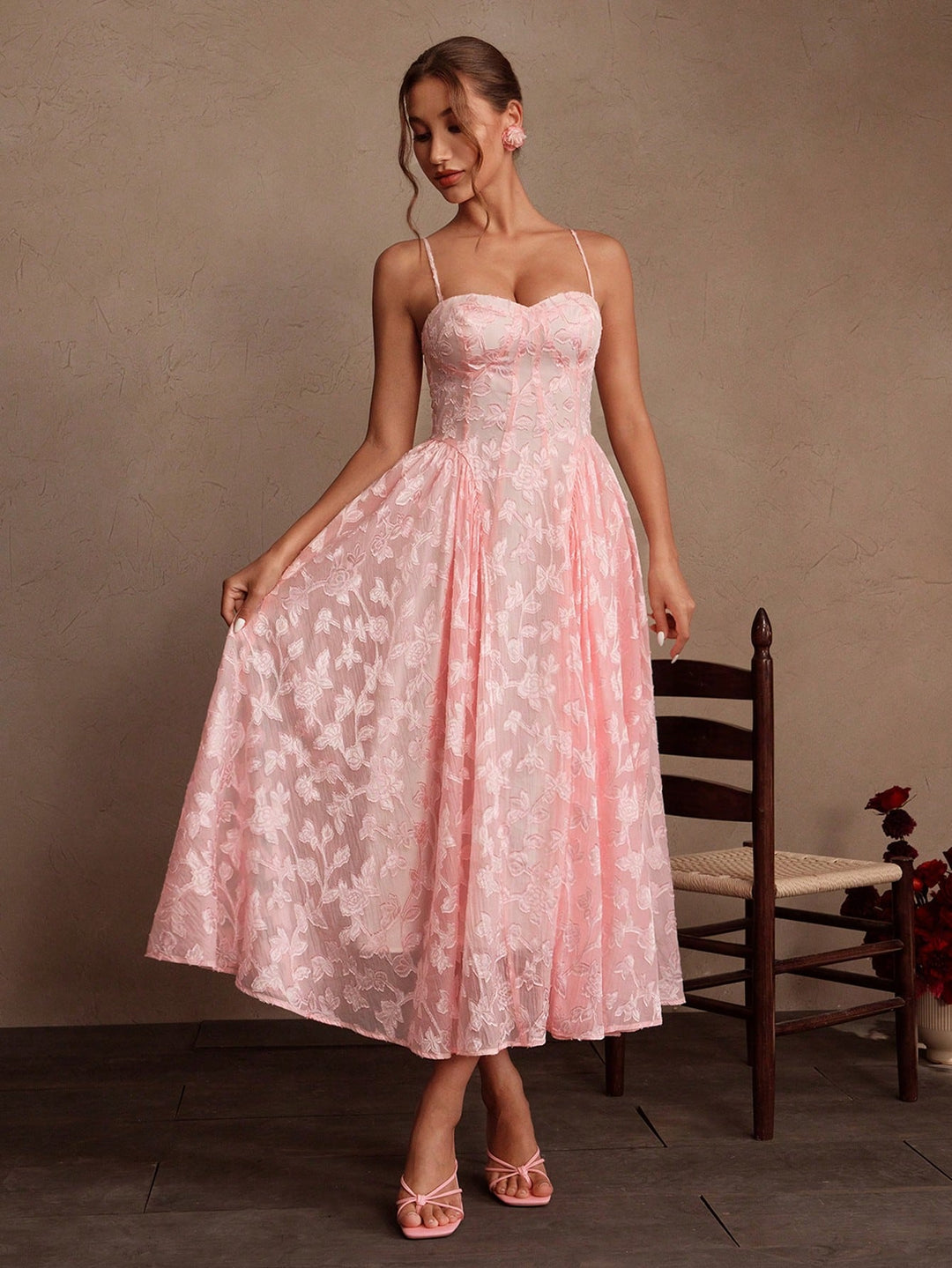 Rochie maxi SHEIN, roz