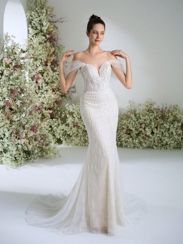 Rochie de mireasă SHEIN, alb