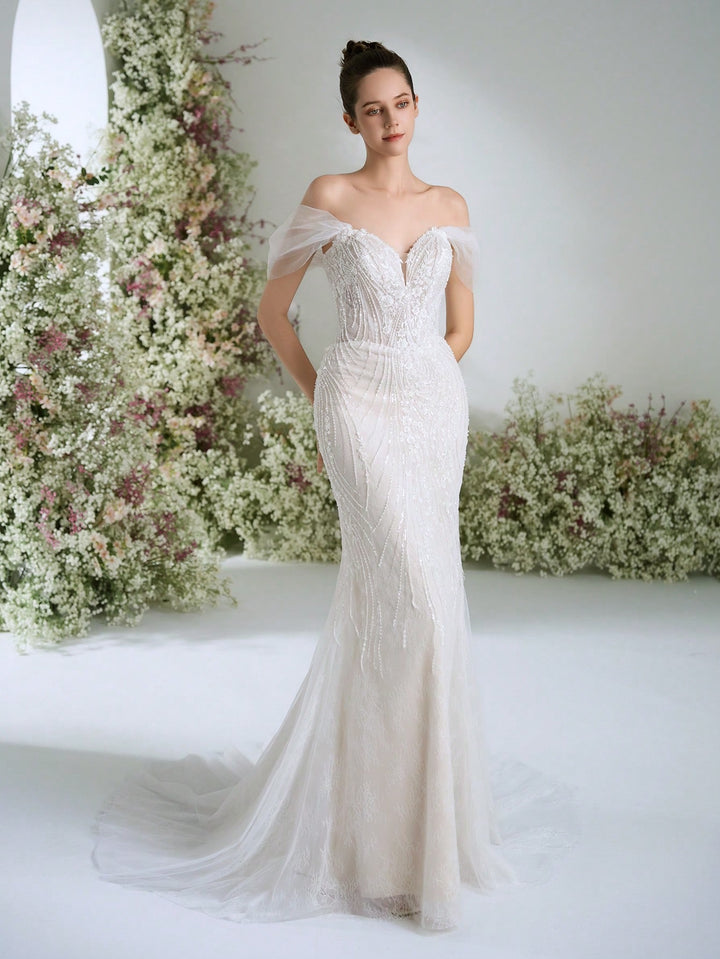 Rochie de mireasă SHEIN, alb