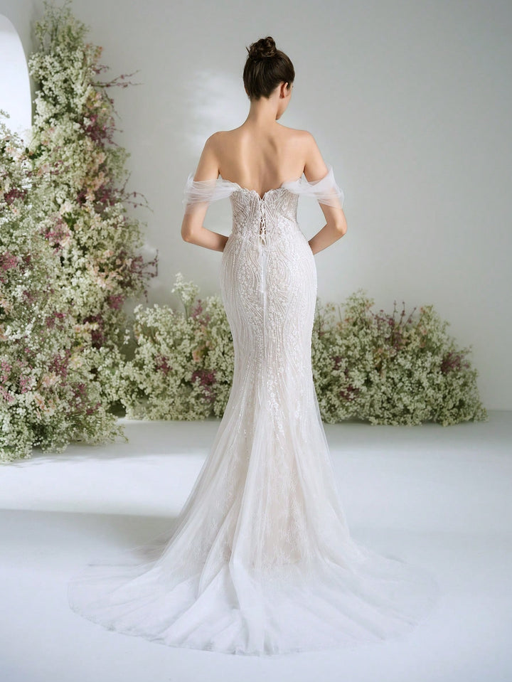 Rochie de mireasă SHEIN, alb