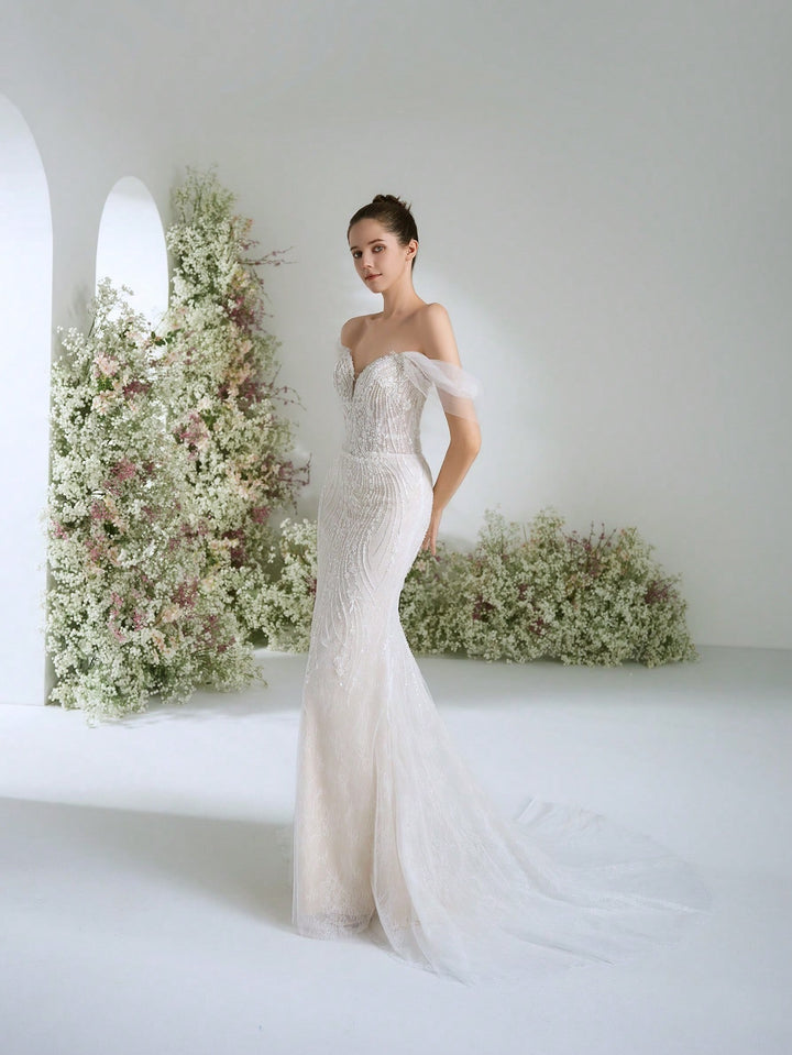 Rochie de mireasă SHEIN, alb