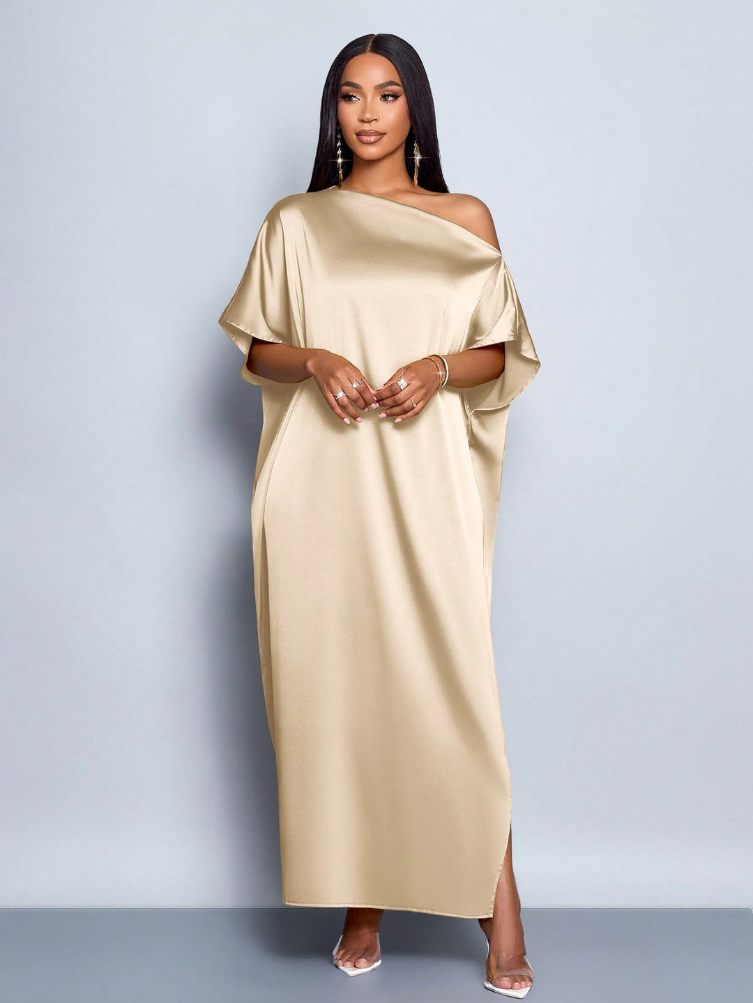 Rochie maxi SHEIN, bej