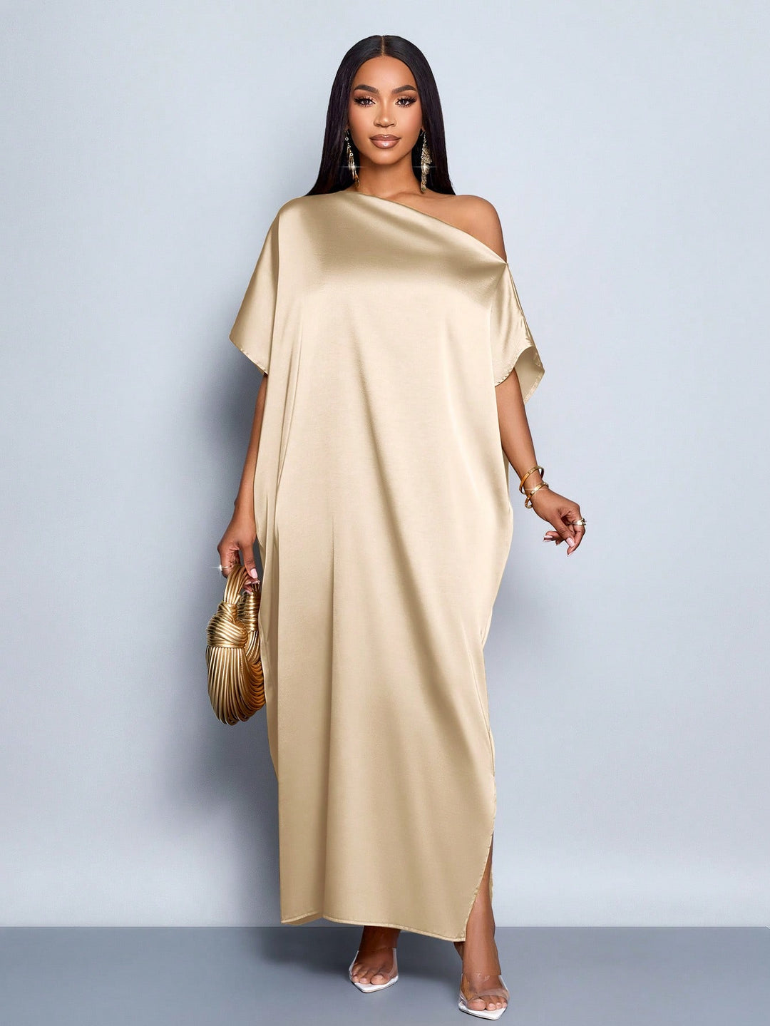 Rochie maxi SHEIN, bej