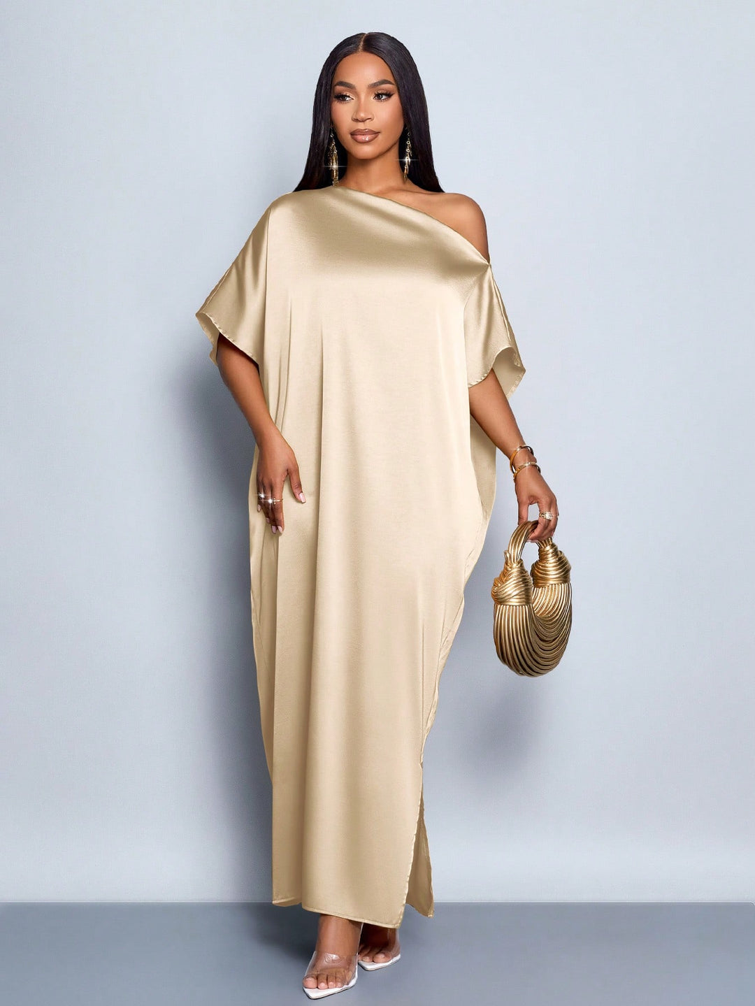 Rochie maxi SHEIN, bej