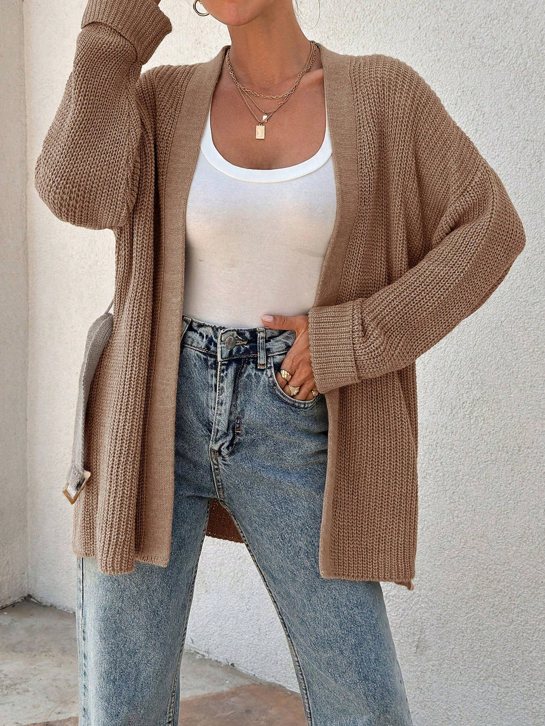 Cardigan SHEIN, maro