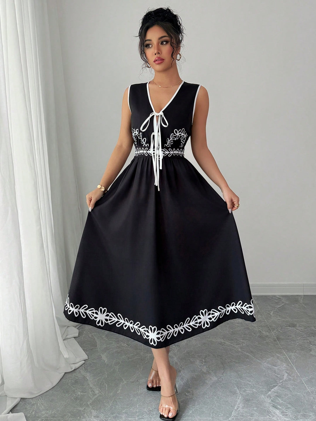 Rochie maxi SHEIN, negru