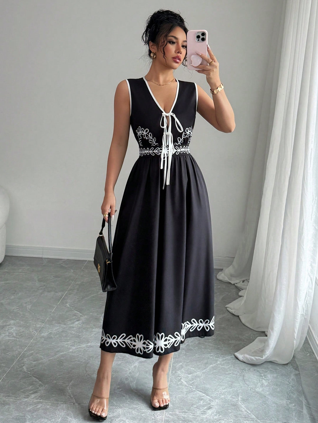 Rochie maxi SHEIN, negru