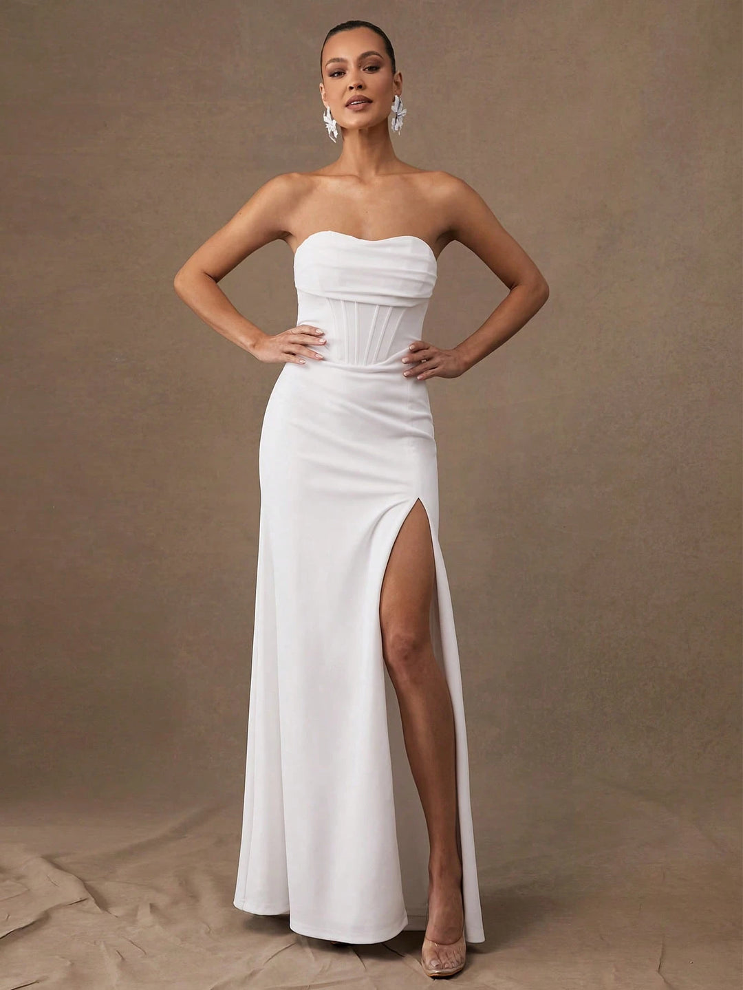 Rochie maxi SHEIN, alb