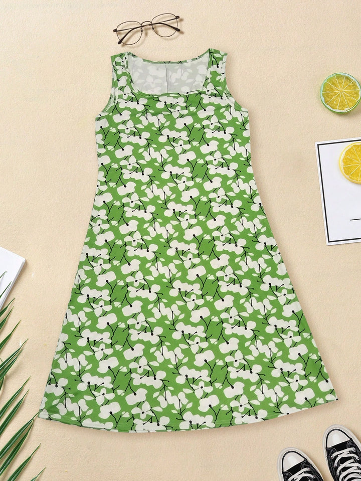 Rochie midi SHEIN, verde