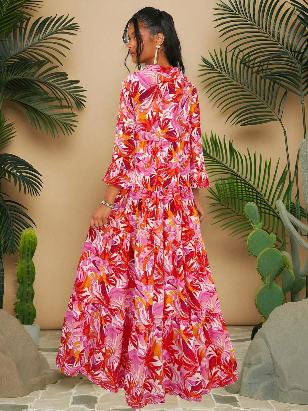 Rochie maxi SHEIN, mix culori