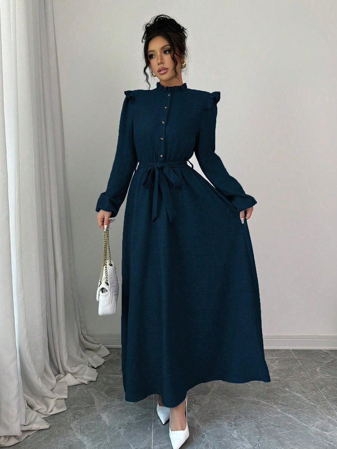SHEIN maxi ruha, kék