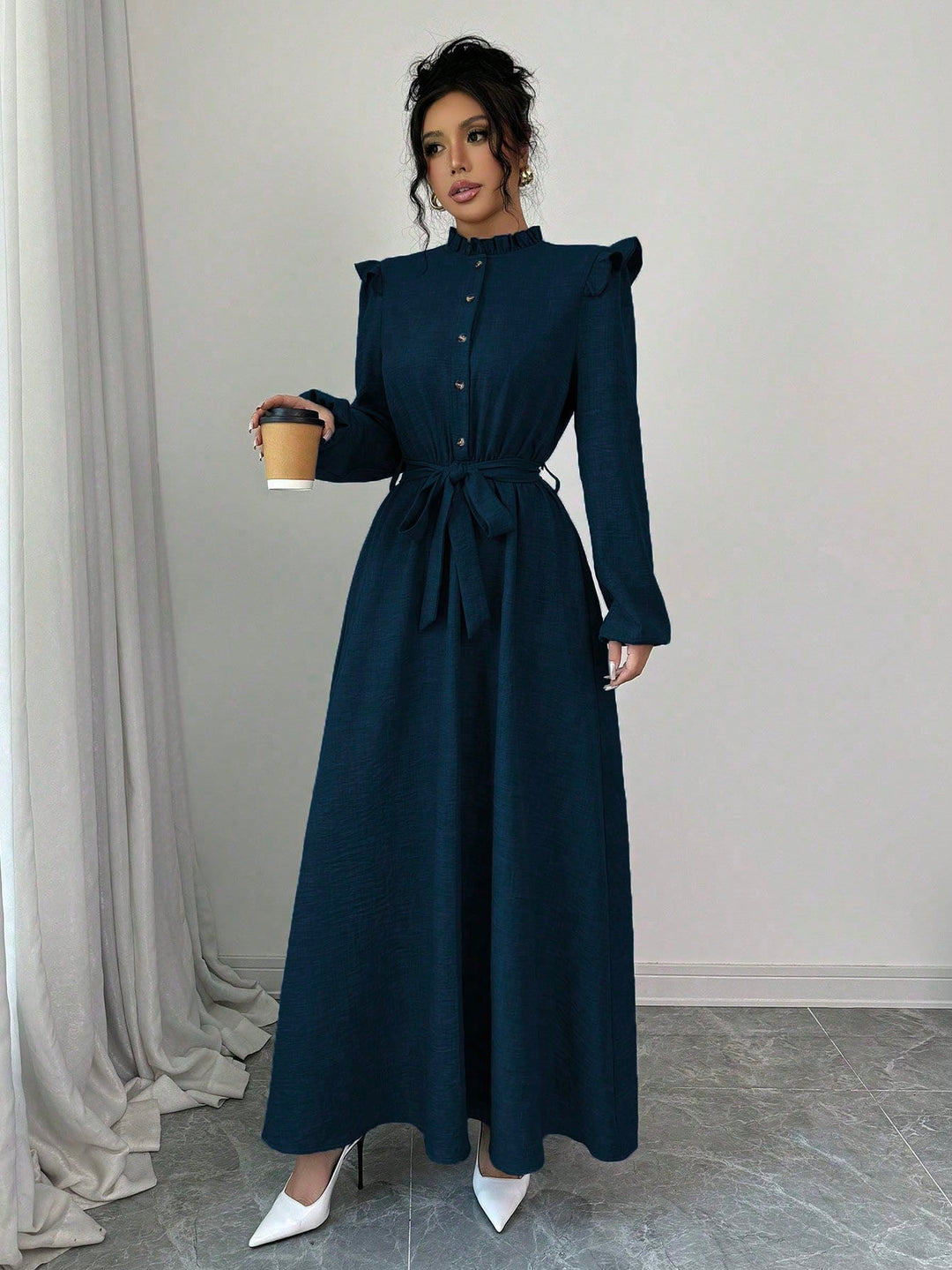 SHEIN maxi ruha, kék