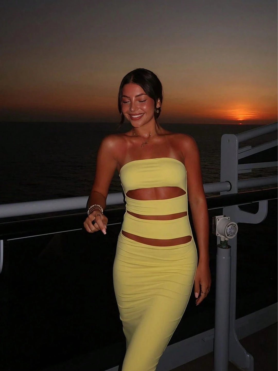 Rochie maxi SHEIN, galben