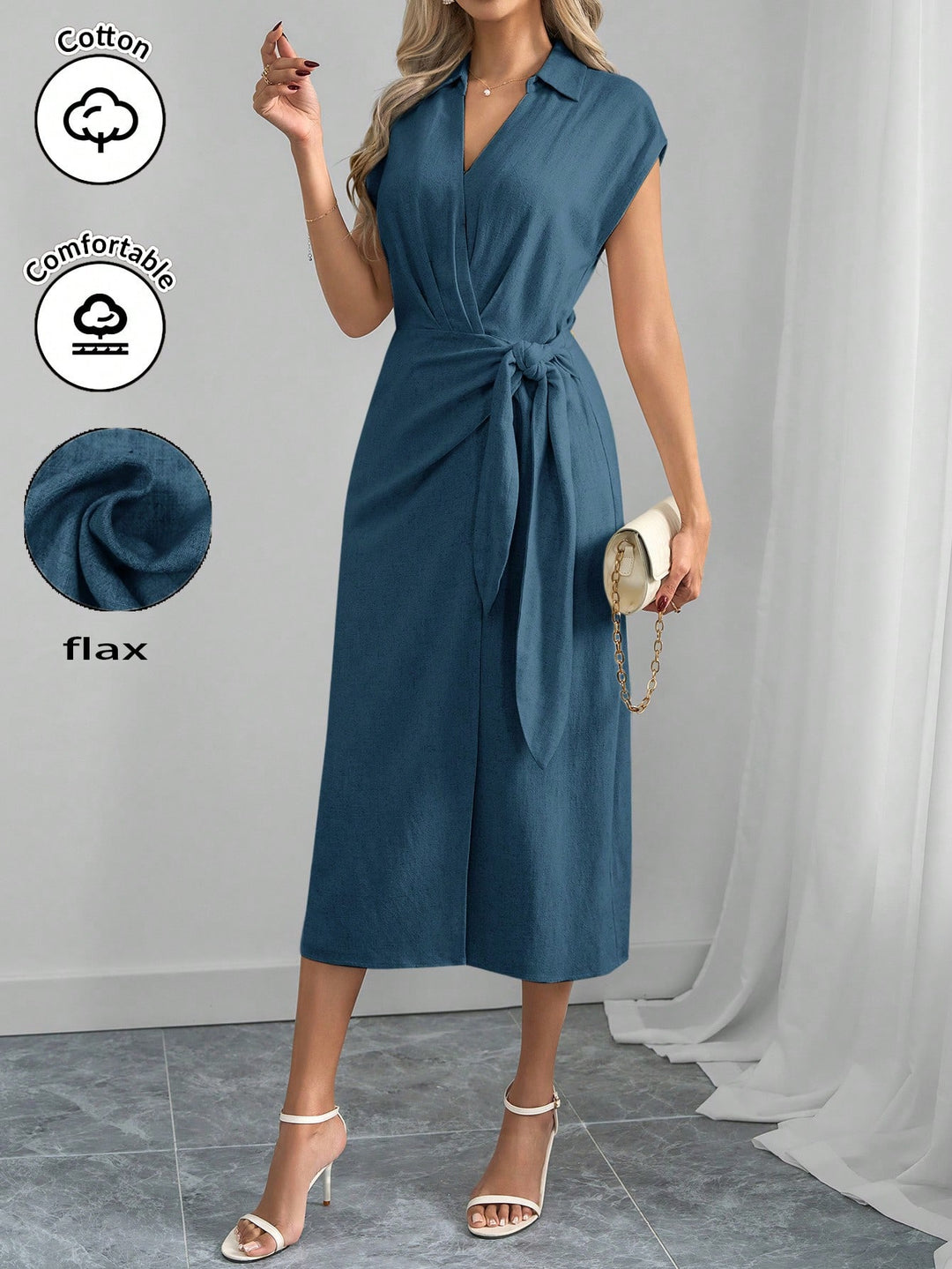 Rochie midi SHEIN, turcoaz