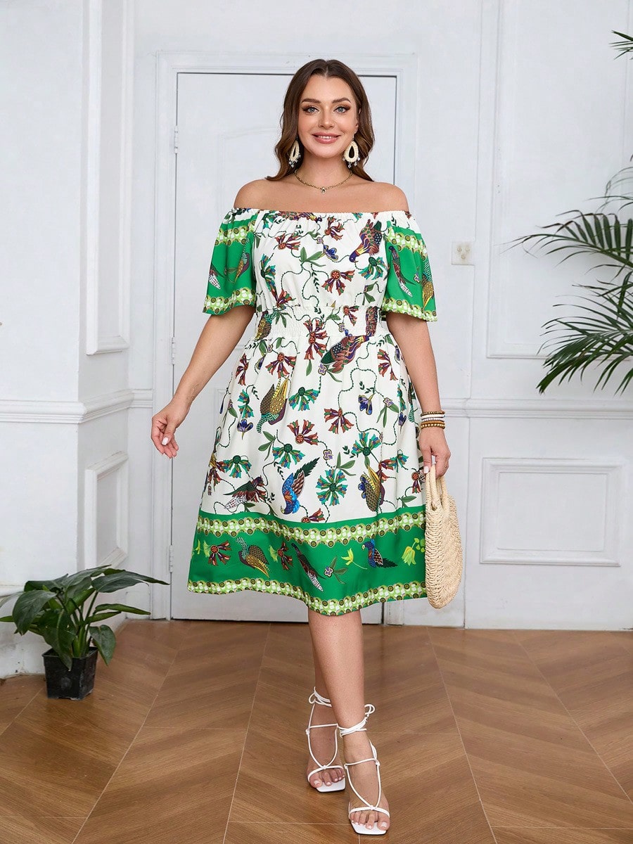 Rochie midi SHEIN, verde