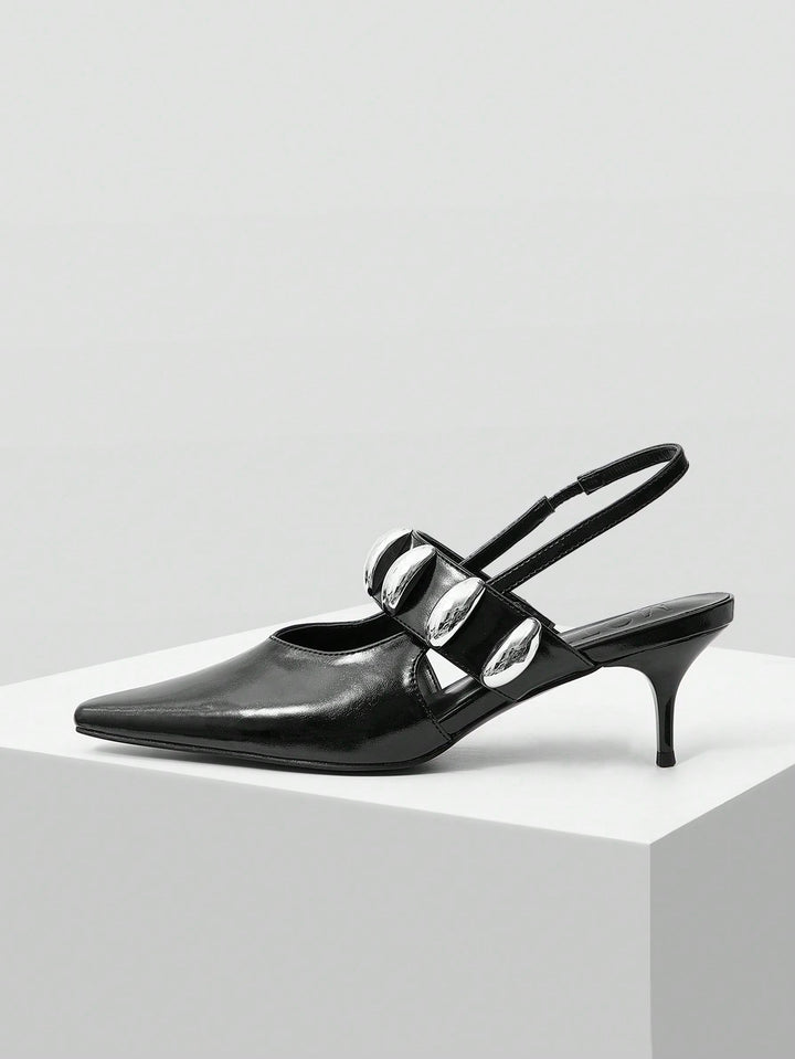 Pantofi cu toc SHEIN, negru