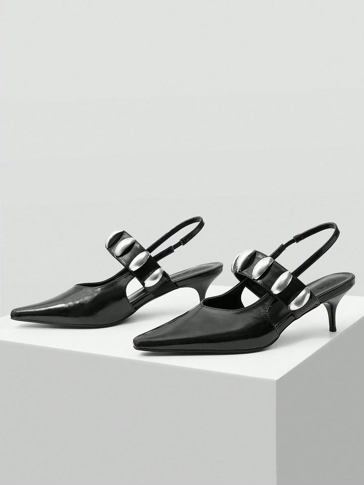 Pantofi cu toc SHEIN, negru