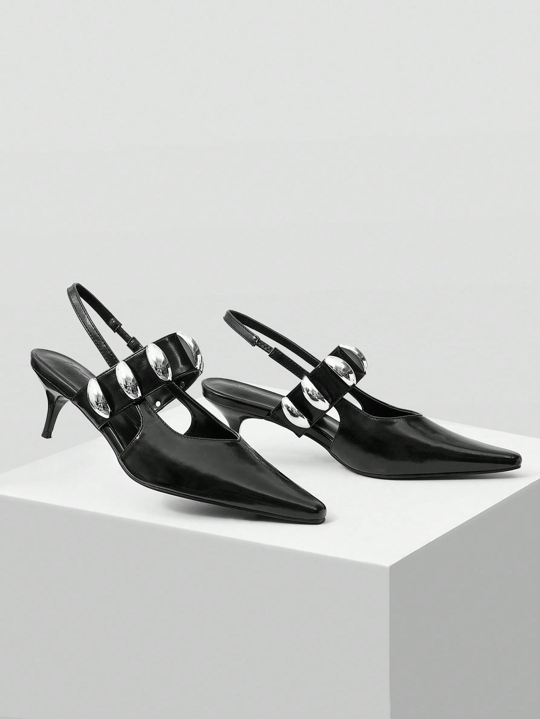 Pantofi cu toc SHEIN, negru
