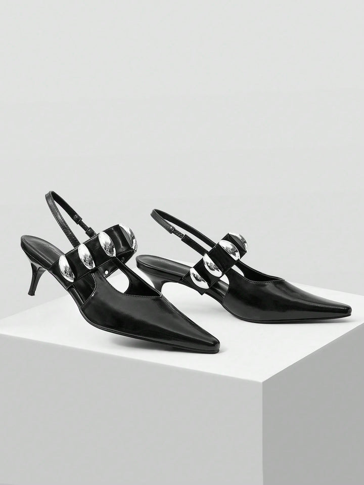 Pantofi cu toc SHEIN, negru