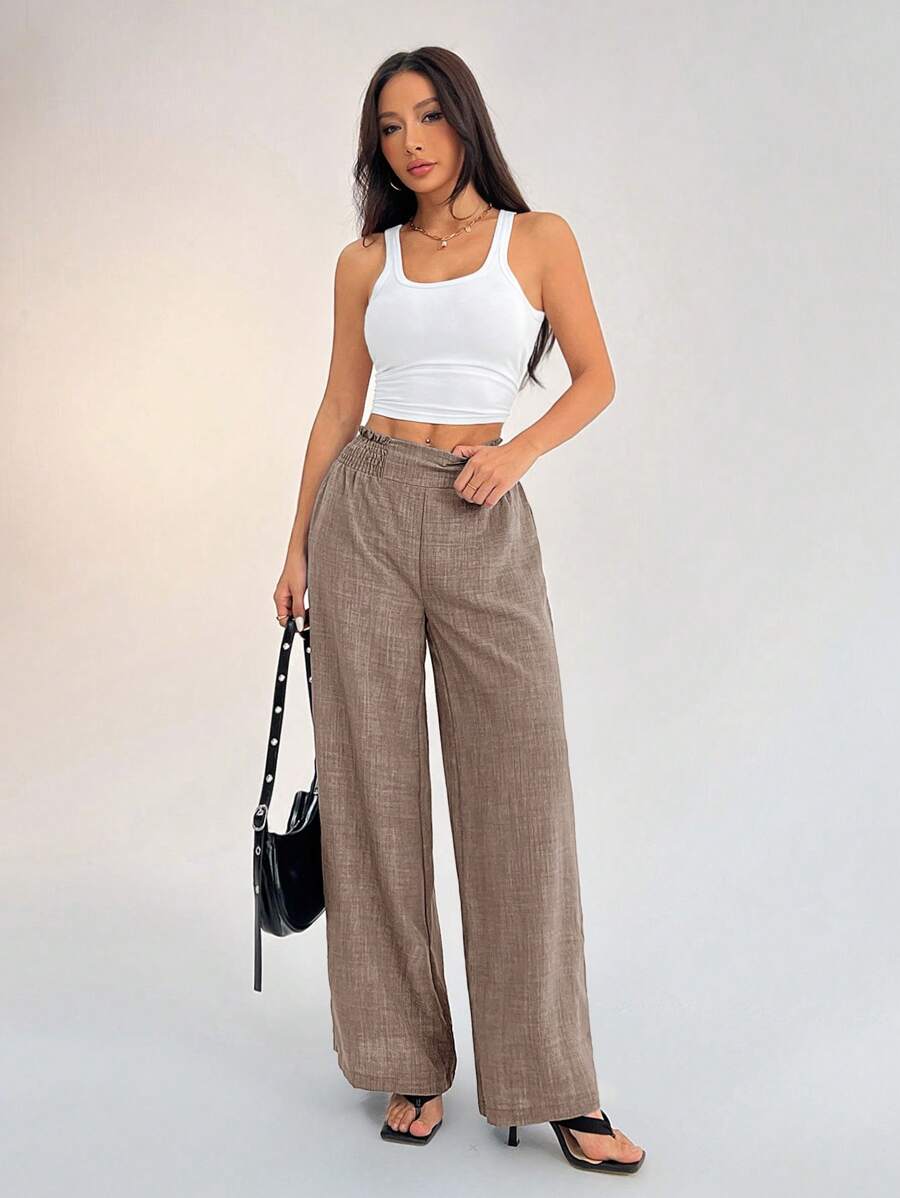 Pantaloni SHEIN, maro