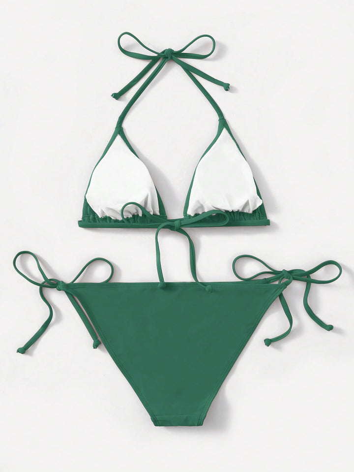 Set bikini SHEIN, kaki