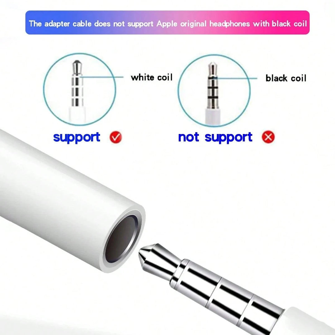 Adaptor jack pentru căști SHEIN, alb