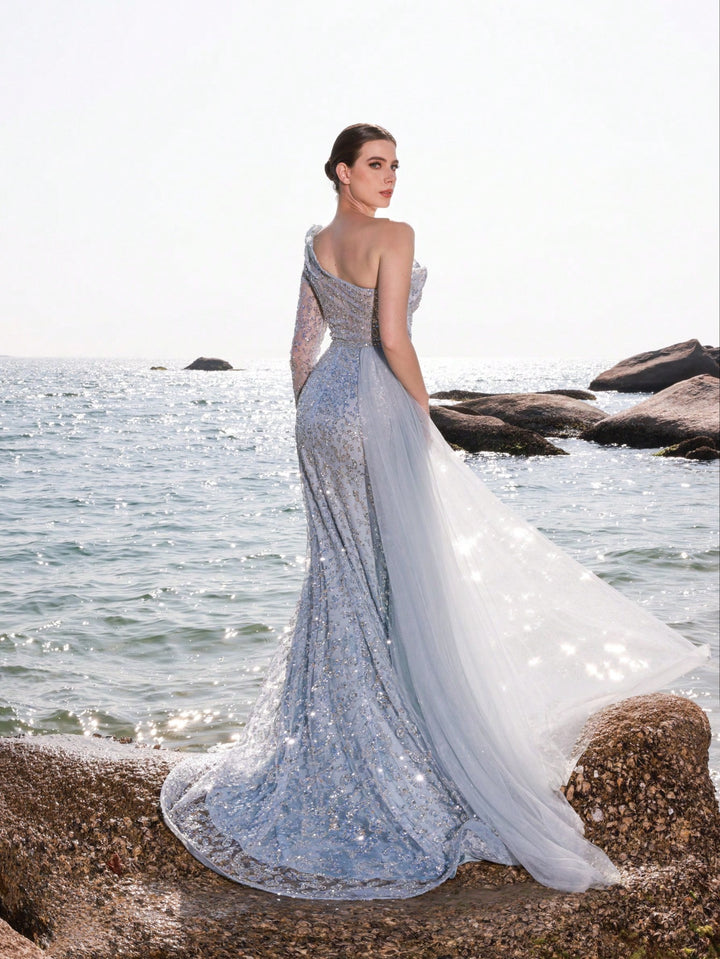 Rochie de ocazie SHEIN, albastru
