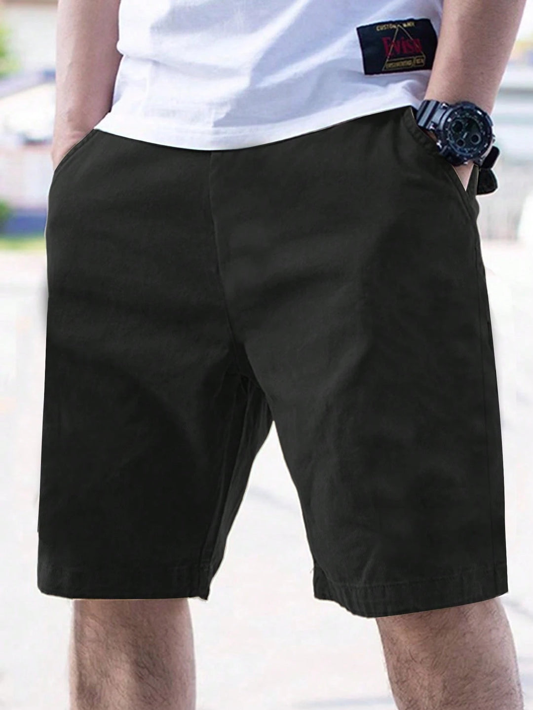 Pantaloni scurți SHEIN, negru