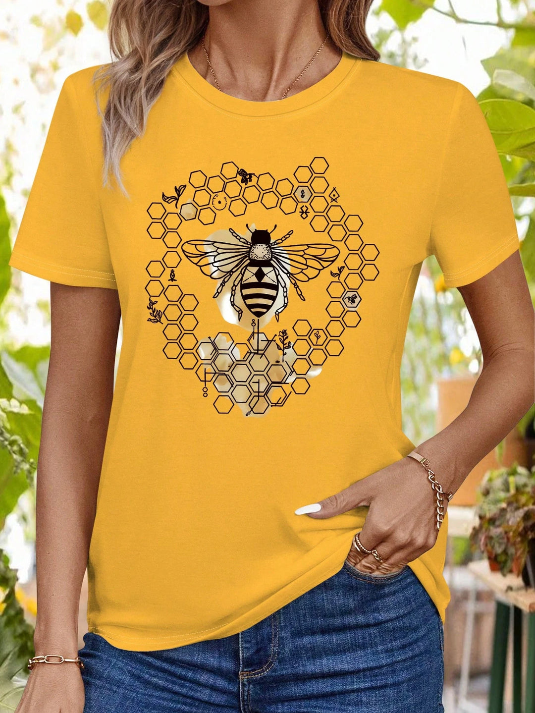 Tricou Shein Curve+, galben