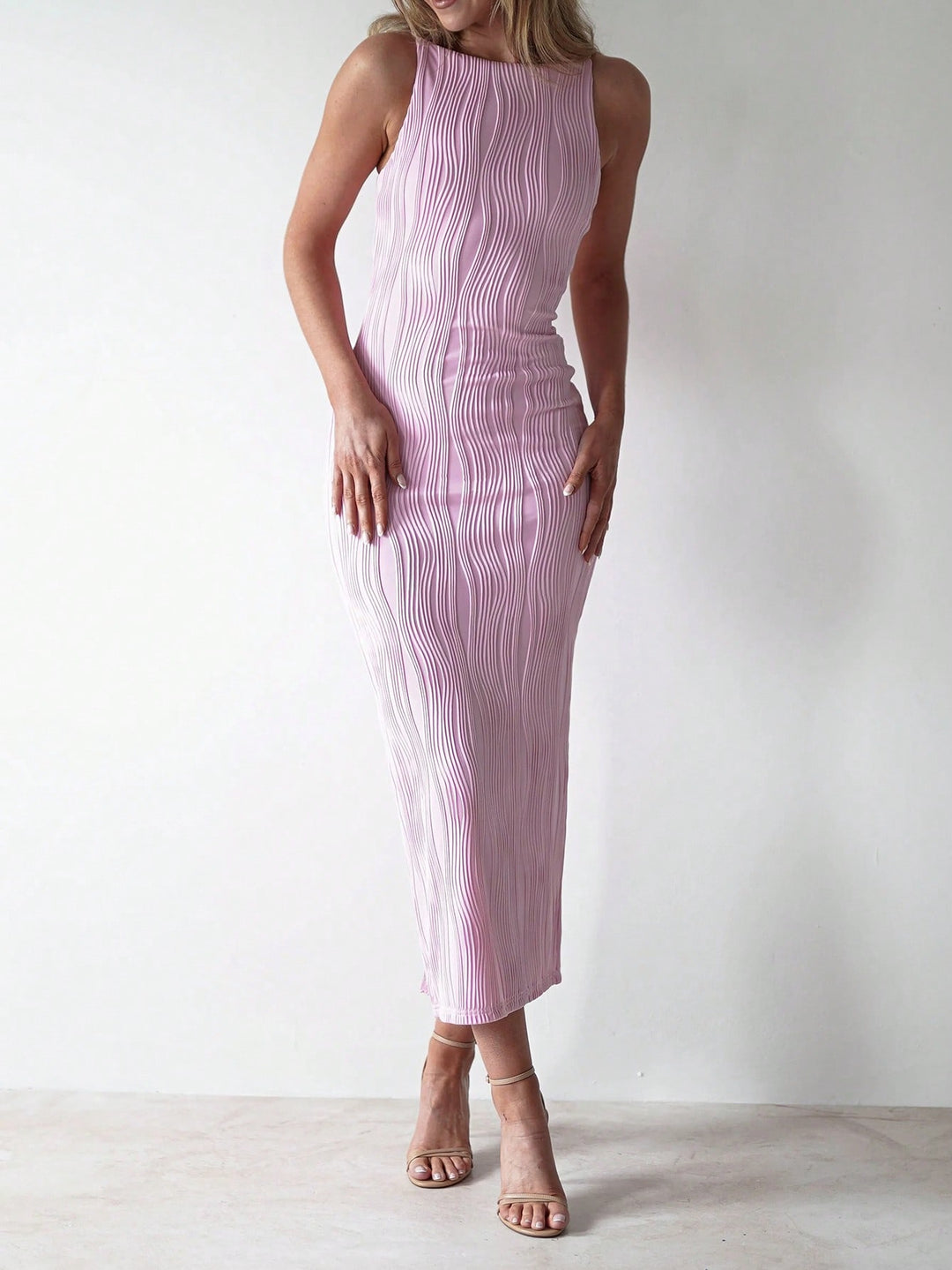 Rochie midi SHEIN, roz