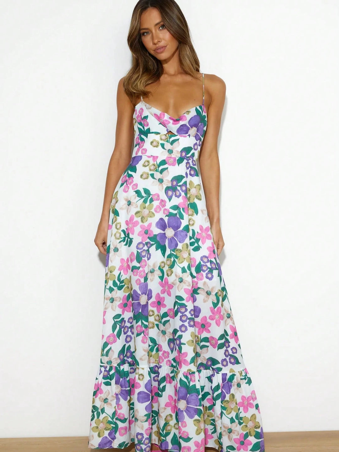 Rochie maxi SHEIN, mix culori
