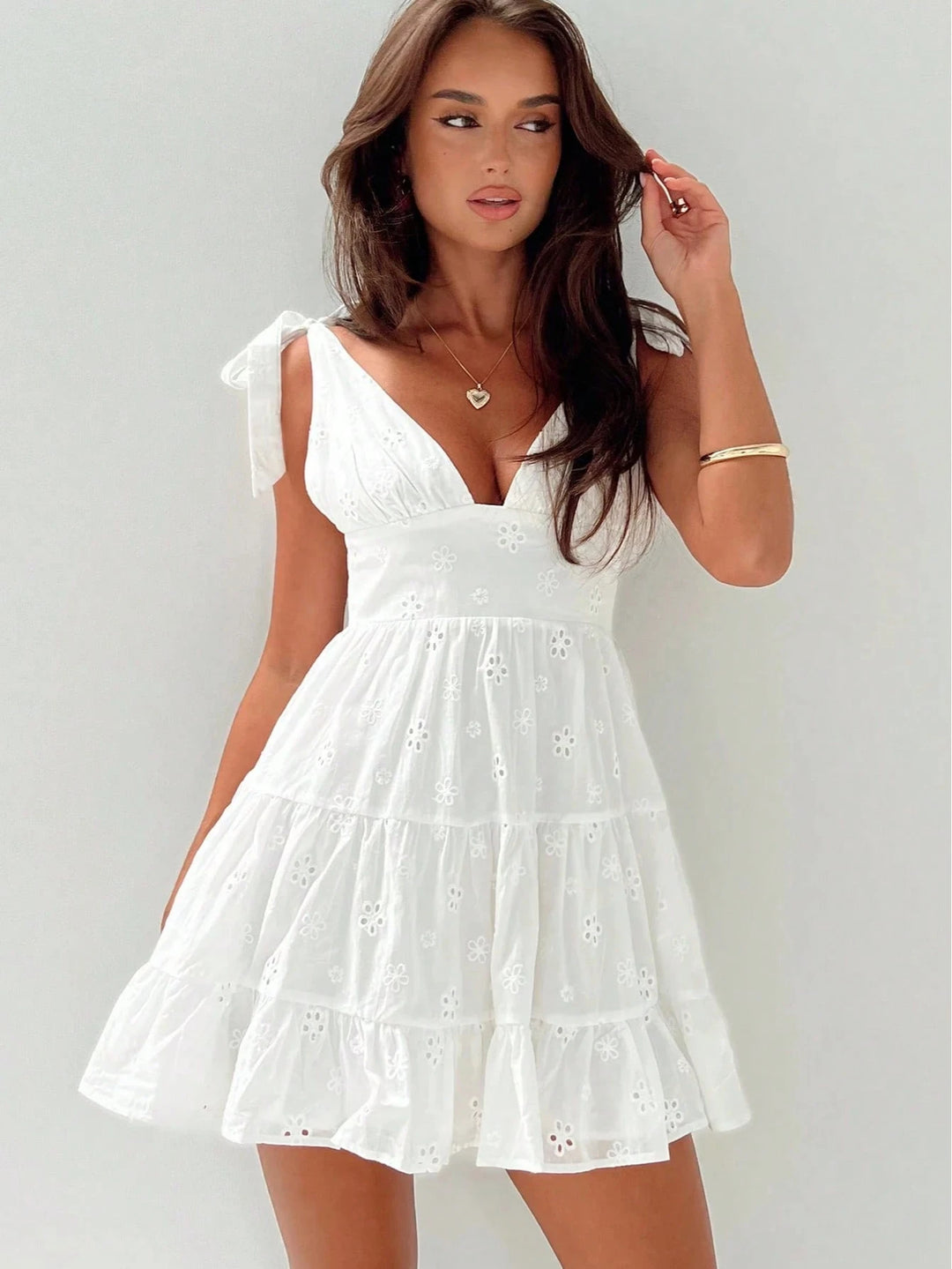 Rochie mini SHEIN, alb