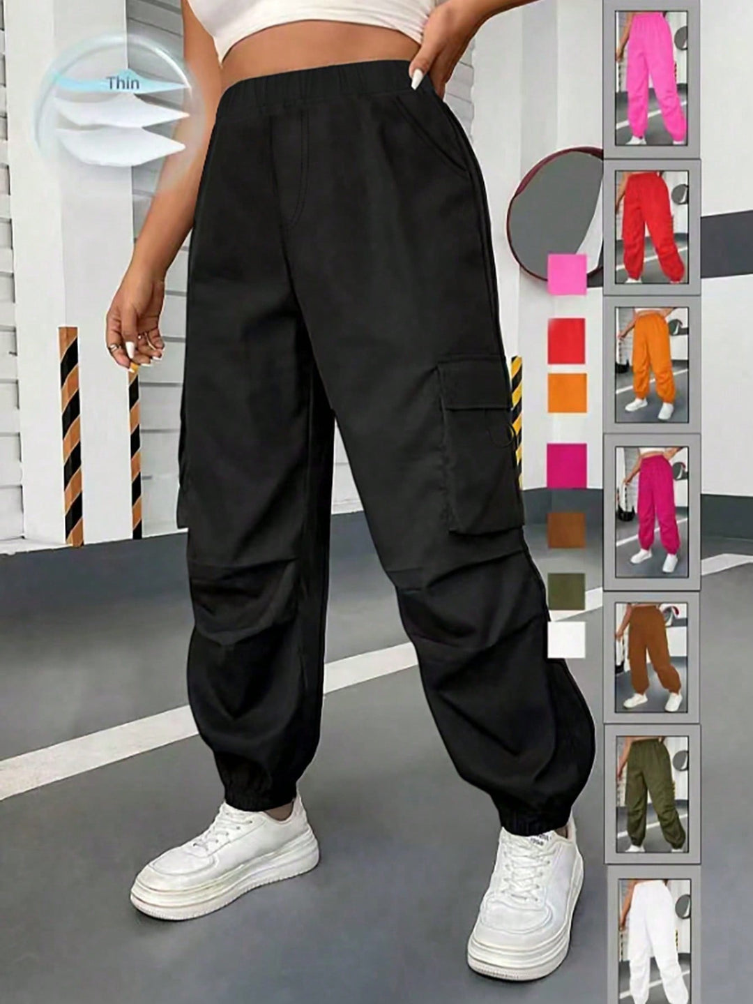 Pantaloni SHEIN, negru