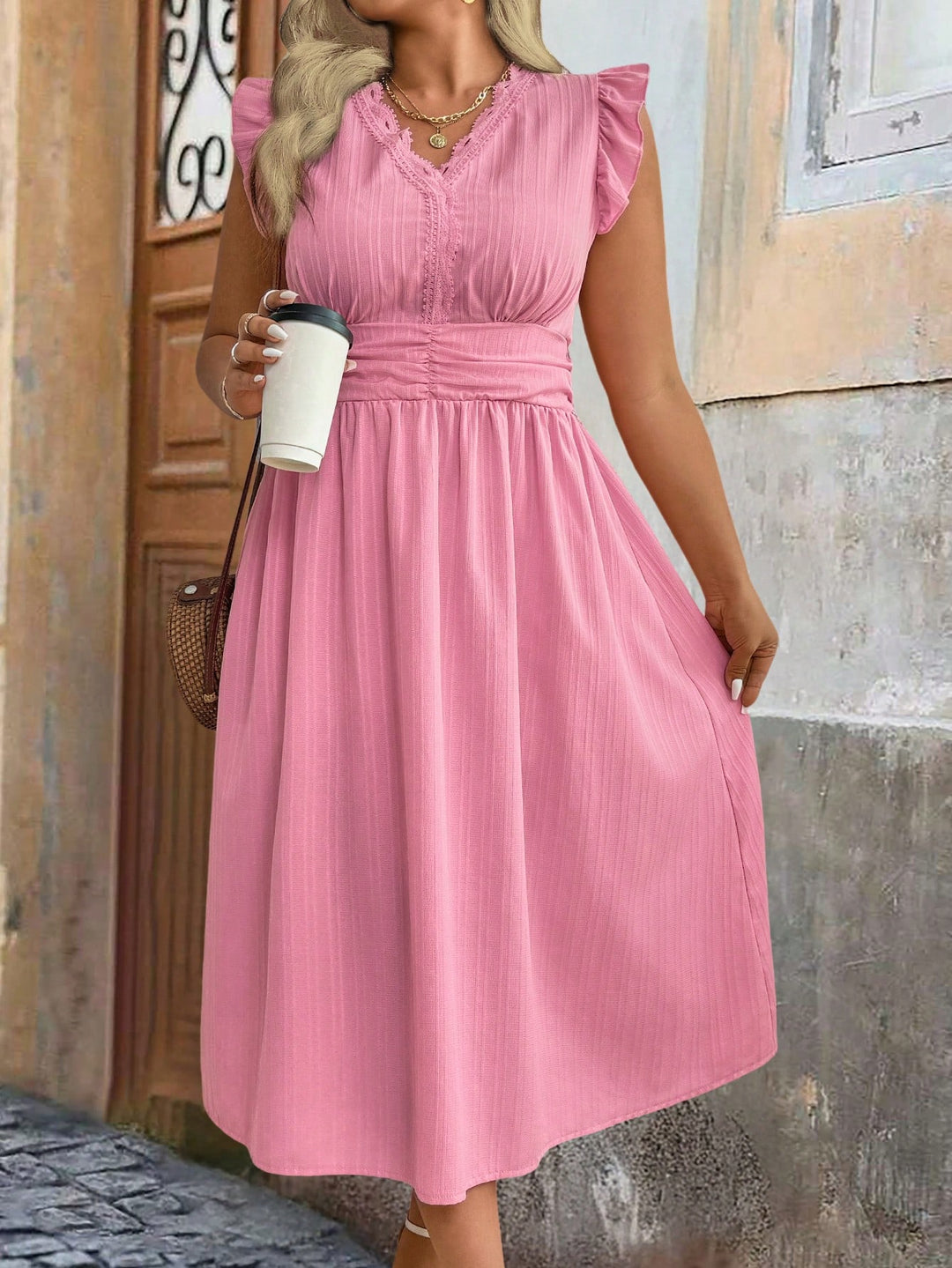 Rochie maxi SHEIN, roz