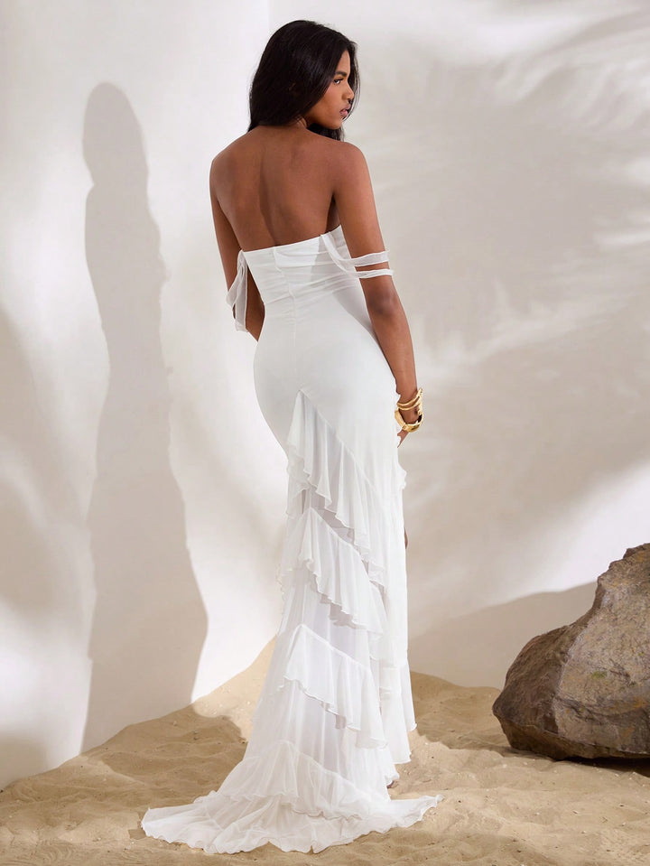 Rochie maxi SHEIN, alb