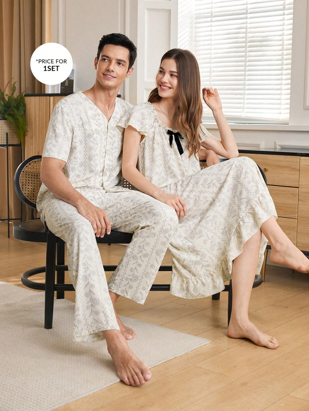Compleu pijamale SHEIN, alb