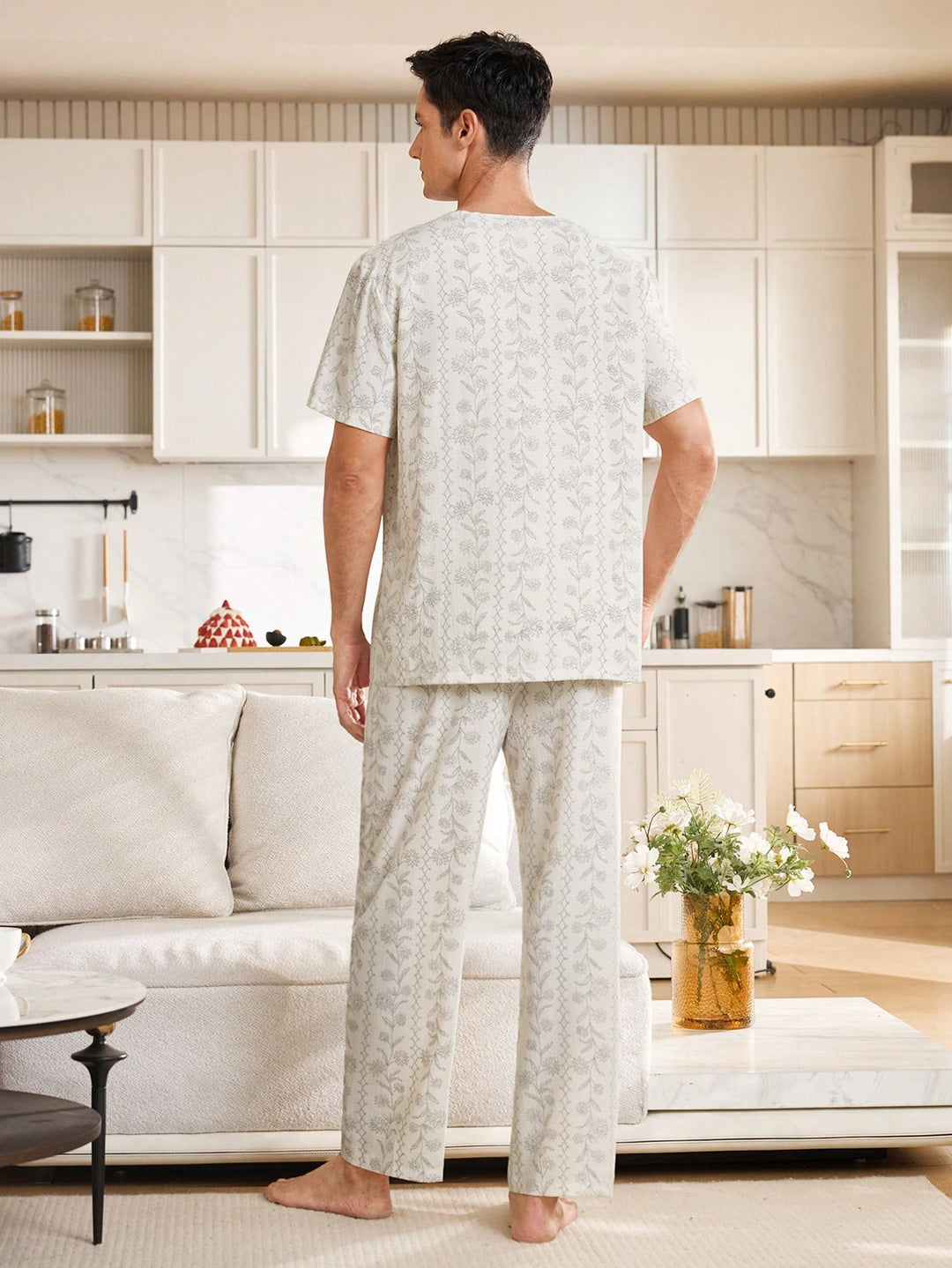 Compleu pijamale SHEIN, alb
