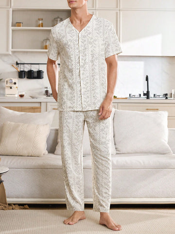 Compleu pijamale SHEIN, alb