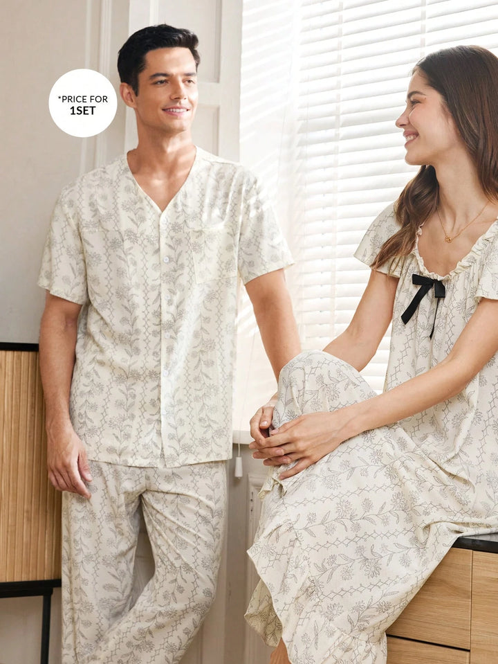 Compleu pijamale SHEIN, alb