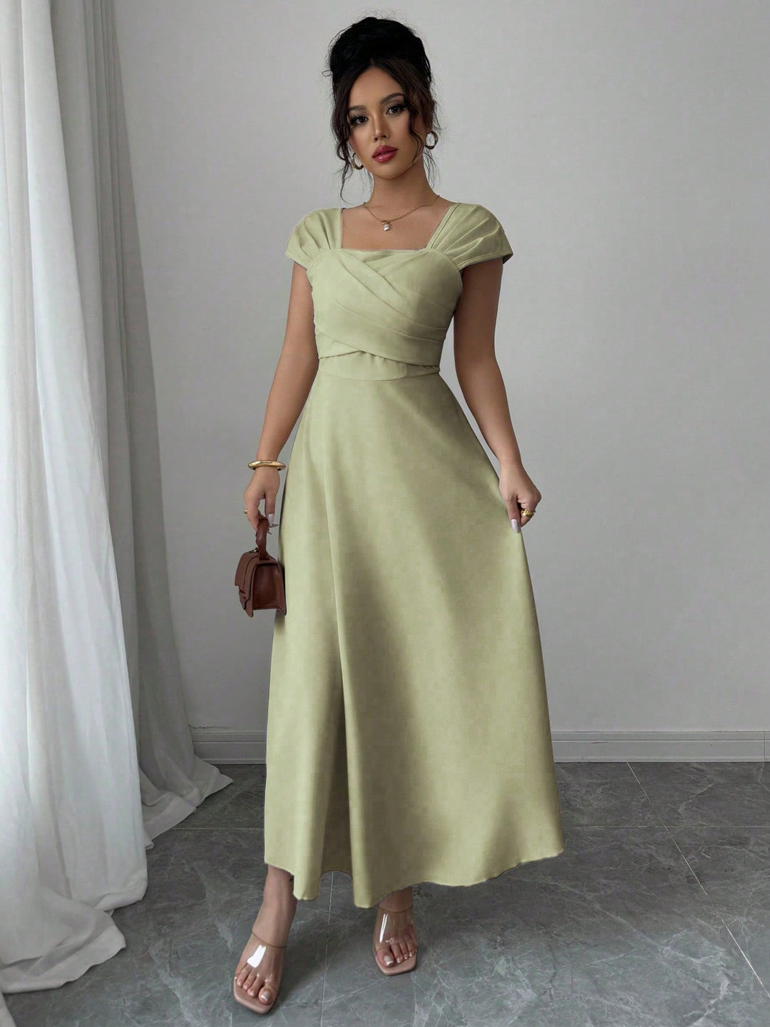 Rochie maxi SHEIN, verde