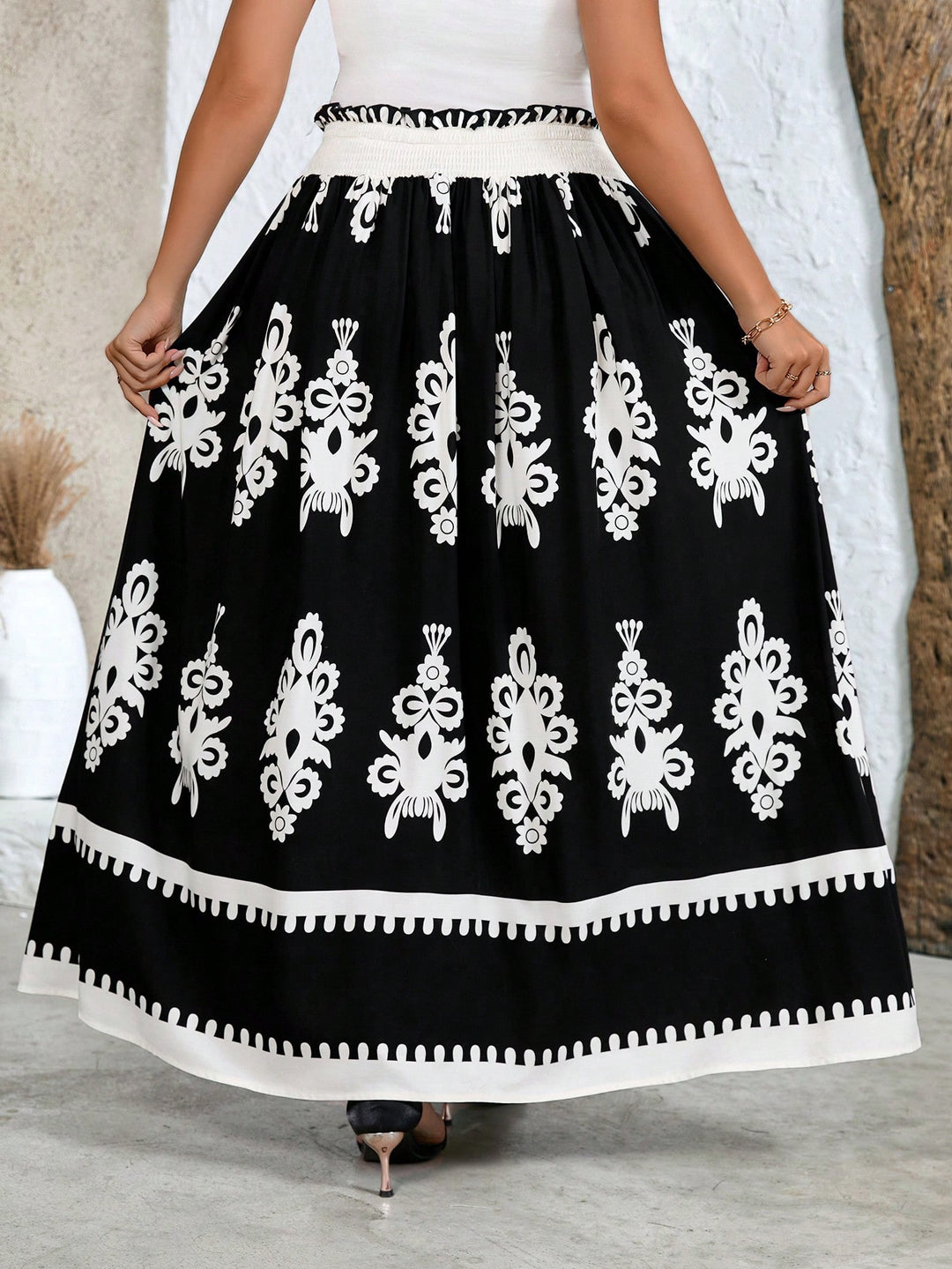 Fustă maxi SHEIN, negru