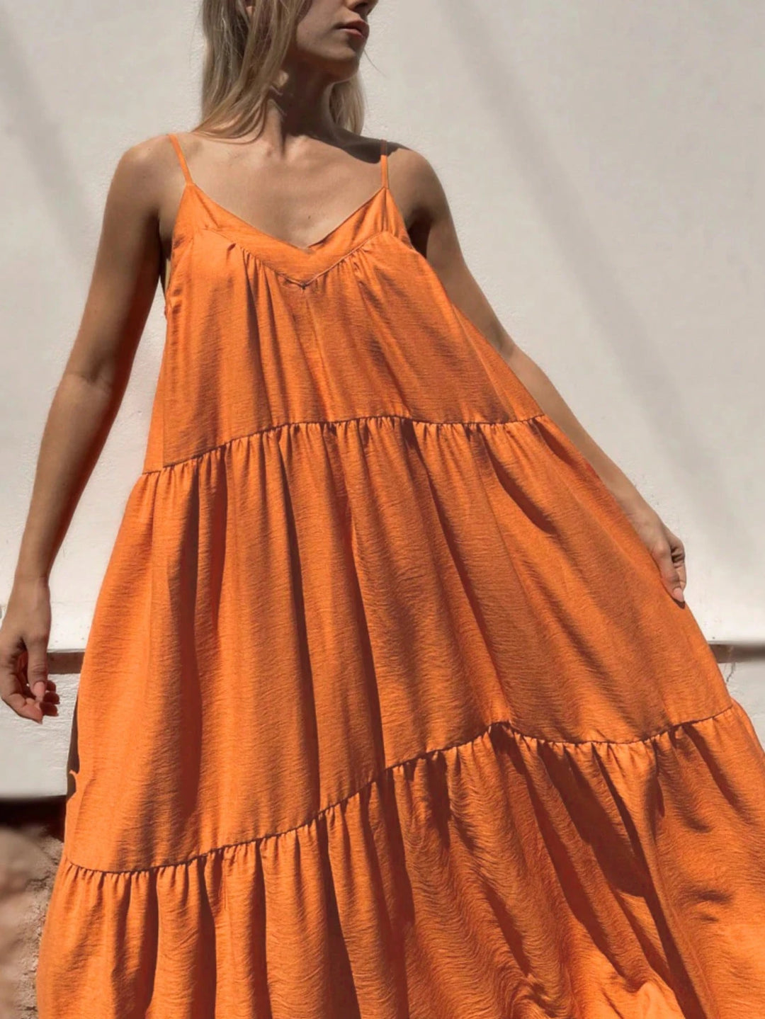Rochie maxi SHEIN, portocaliu