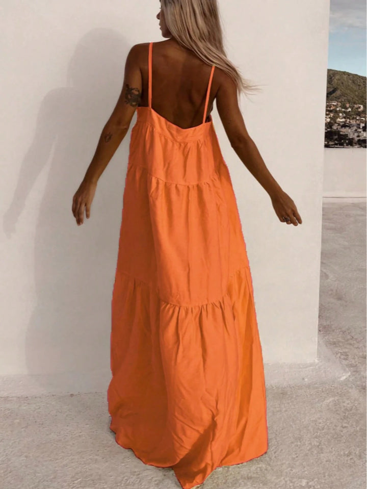 Rochie maxi SHEIN, portocaliu