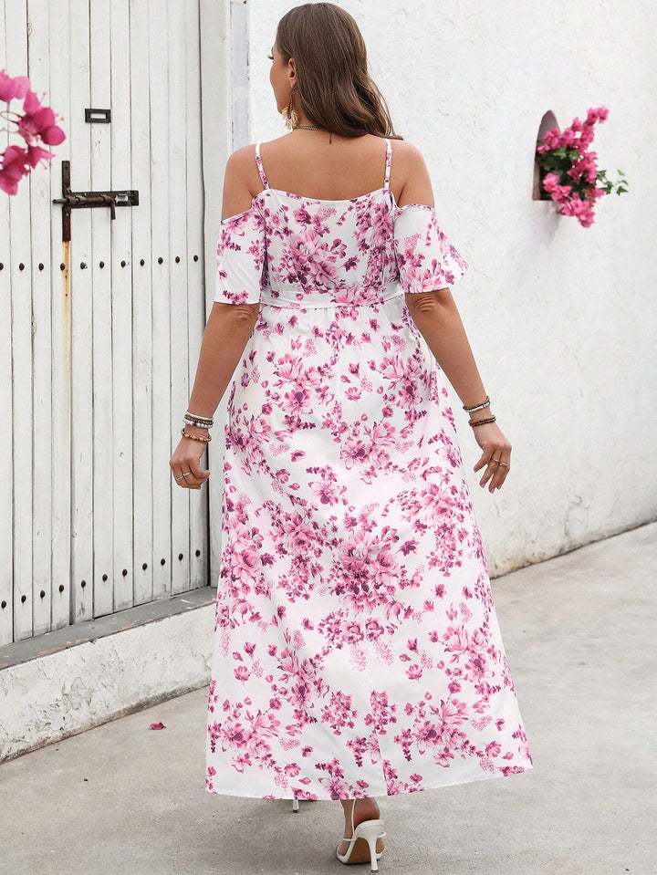Rochie midi Shein Curve+, mix culori