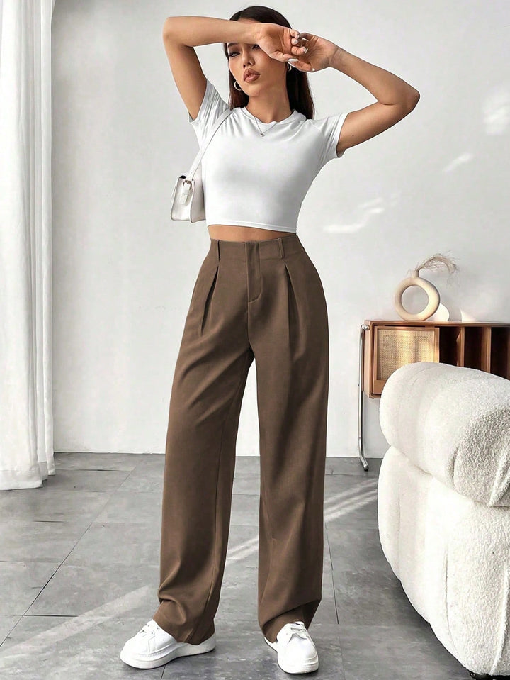 Pantaloni SHEIN, maro
