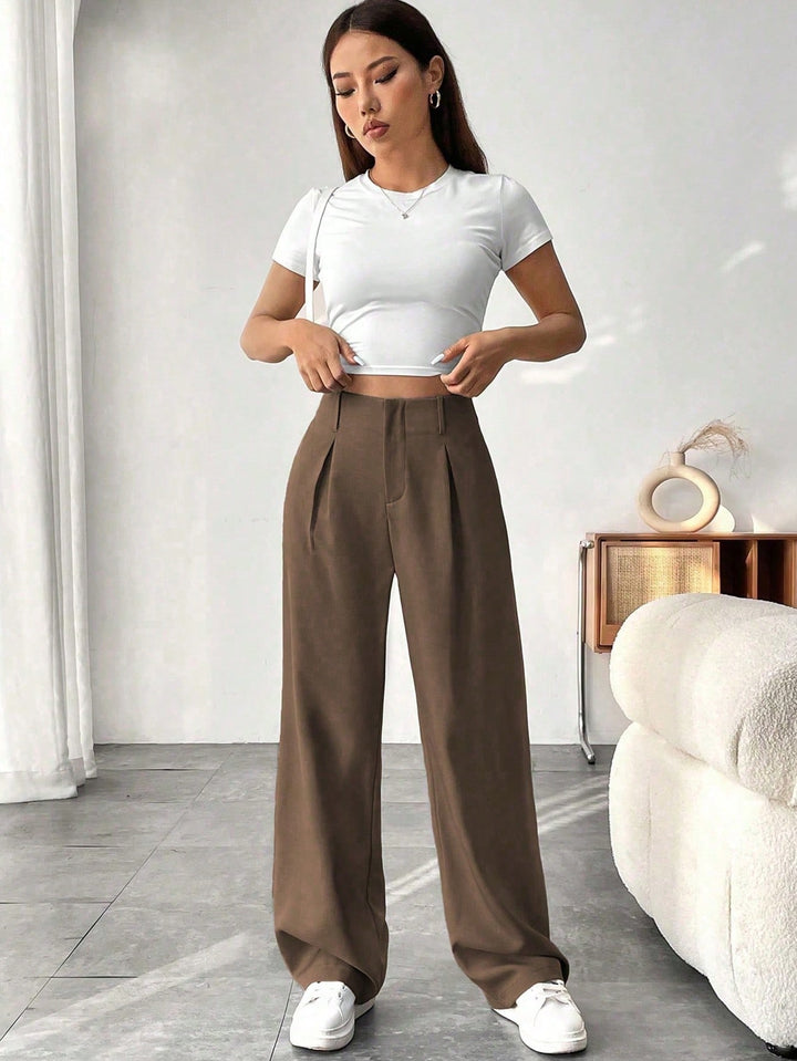 Pantaloni SHEIN, maro