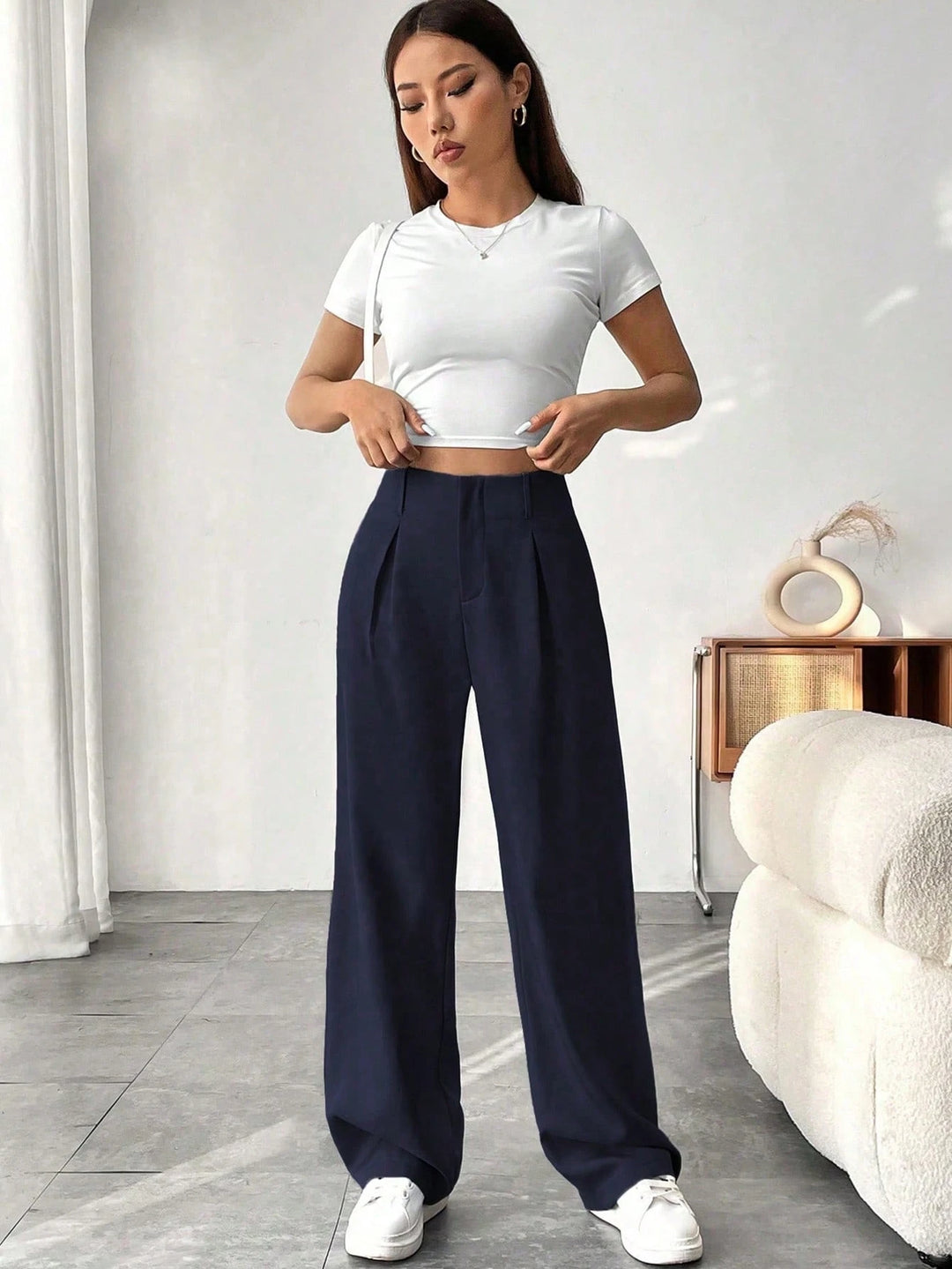 Pantaloni SHEIN, albastru