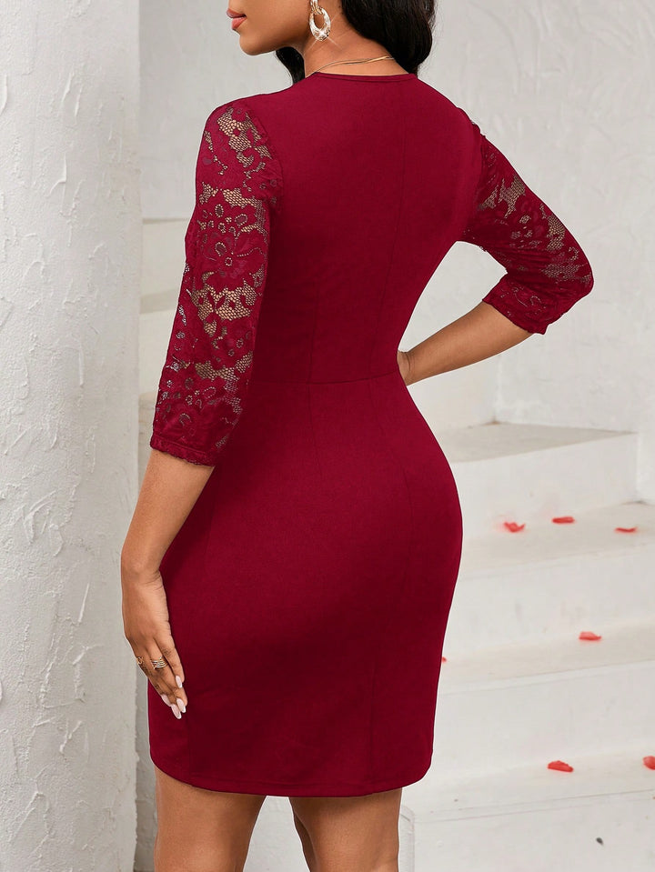 Rochie midi SHEIN, vișiniu