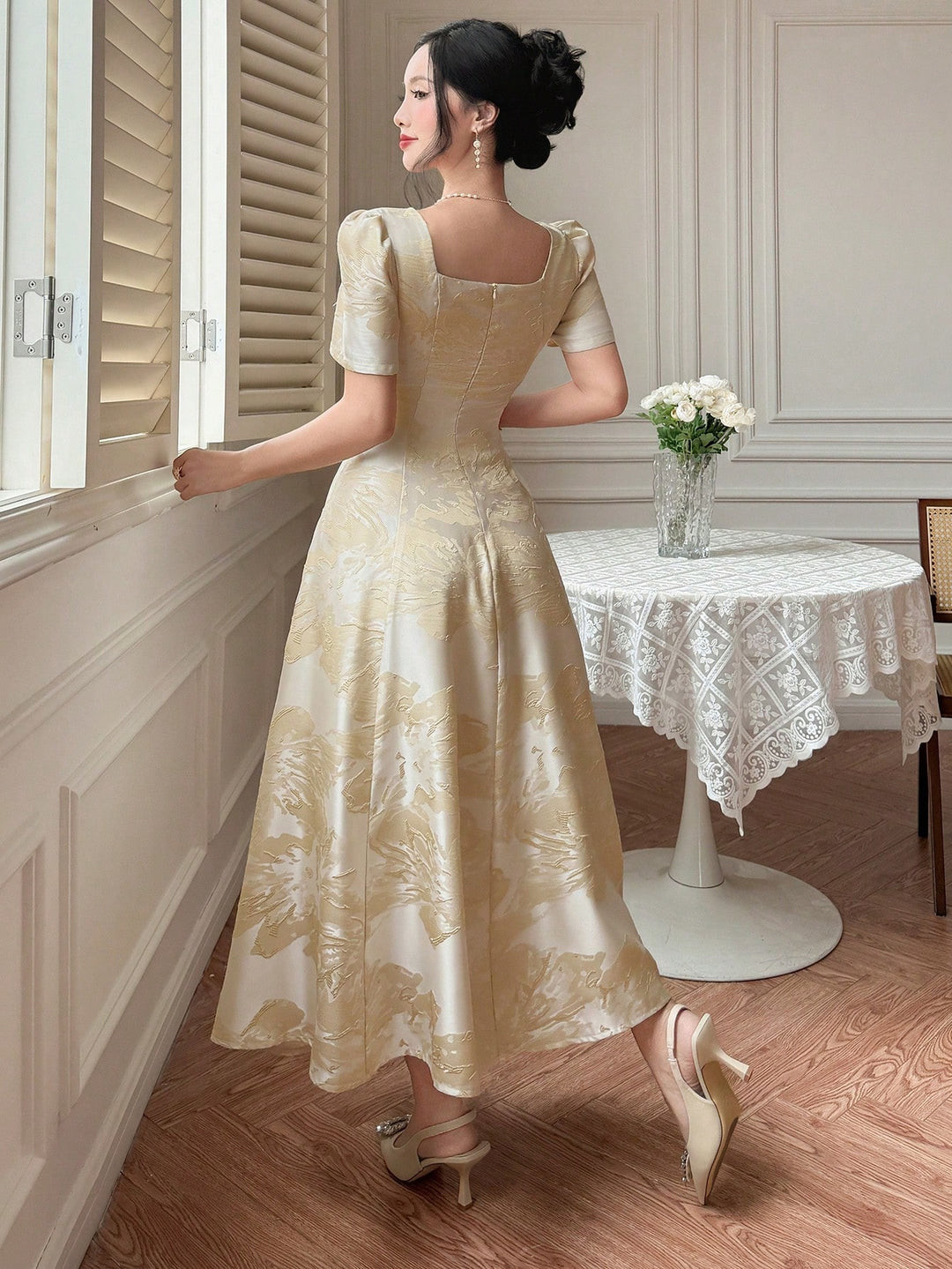 Rochie maxi SHEIN, kaki